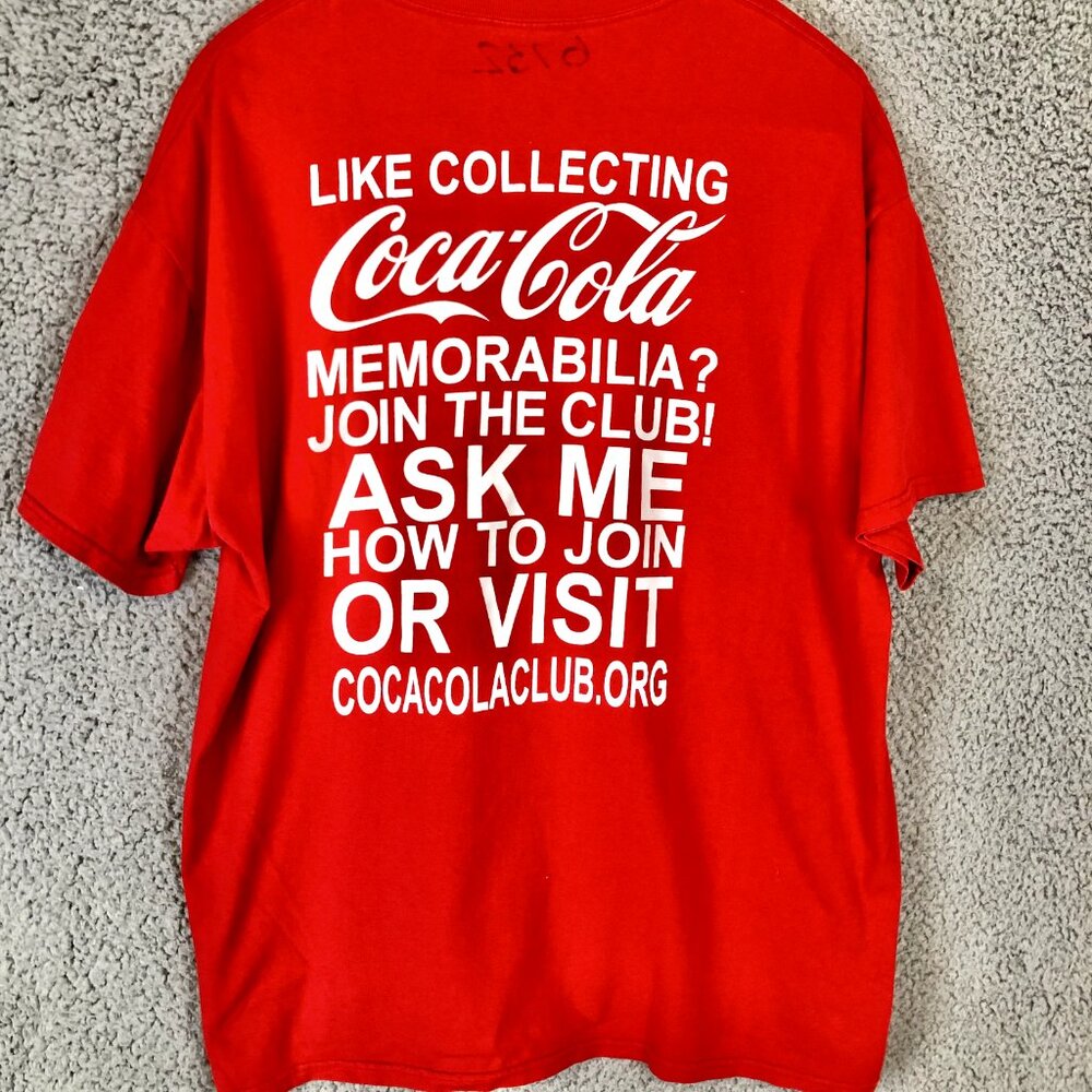 Vintage Coca Cola Memorabillia T shirt Size‎ Large 100 Years Double Sided Tee